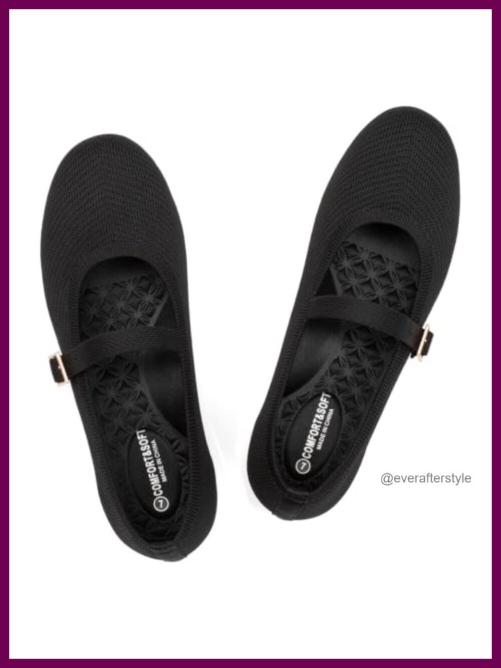 Mary Jane Flats Knitted Fabric Slip On Round Toe Casual Office